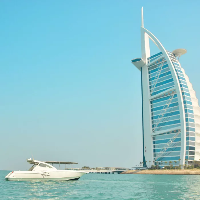 Fishing boat near Burj Al Arab