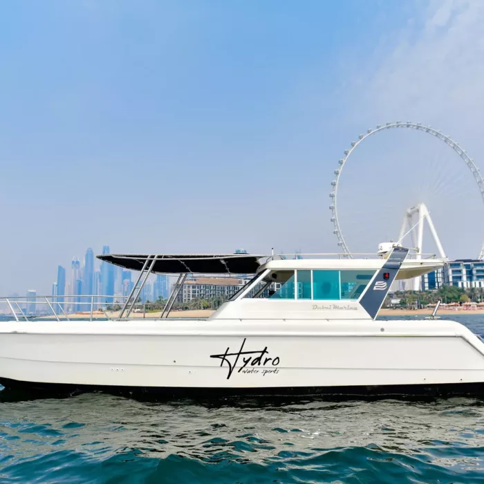 Fishing boat cruising in Dubai