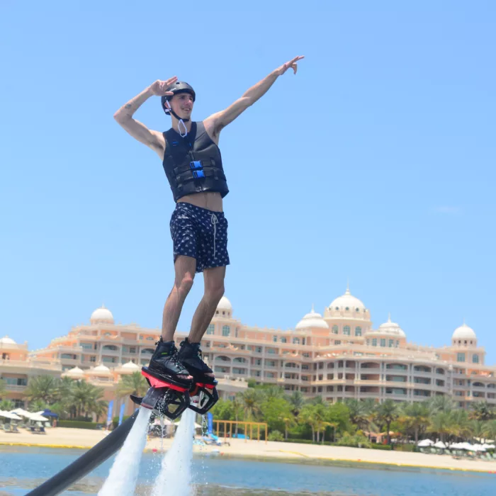 Man flyboarding in Dubai