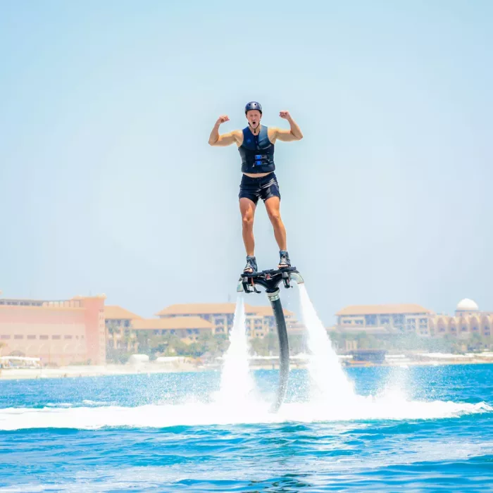 Men enjoying Flyboard in Dubai