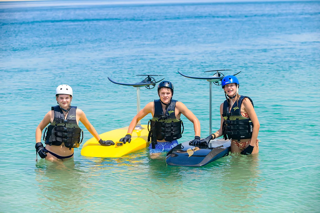 People enjoying water sports in Dubai, UAE