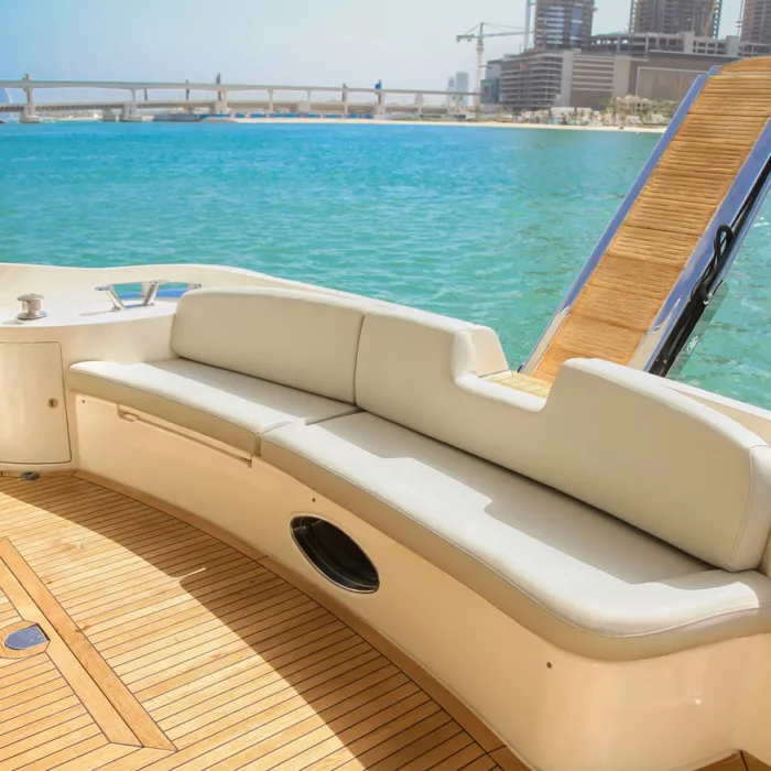 Seating area on Yacht 50ft